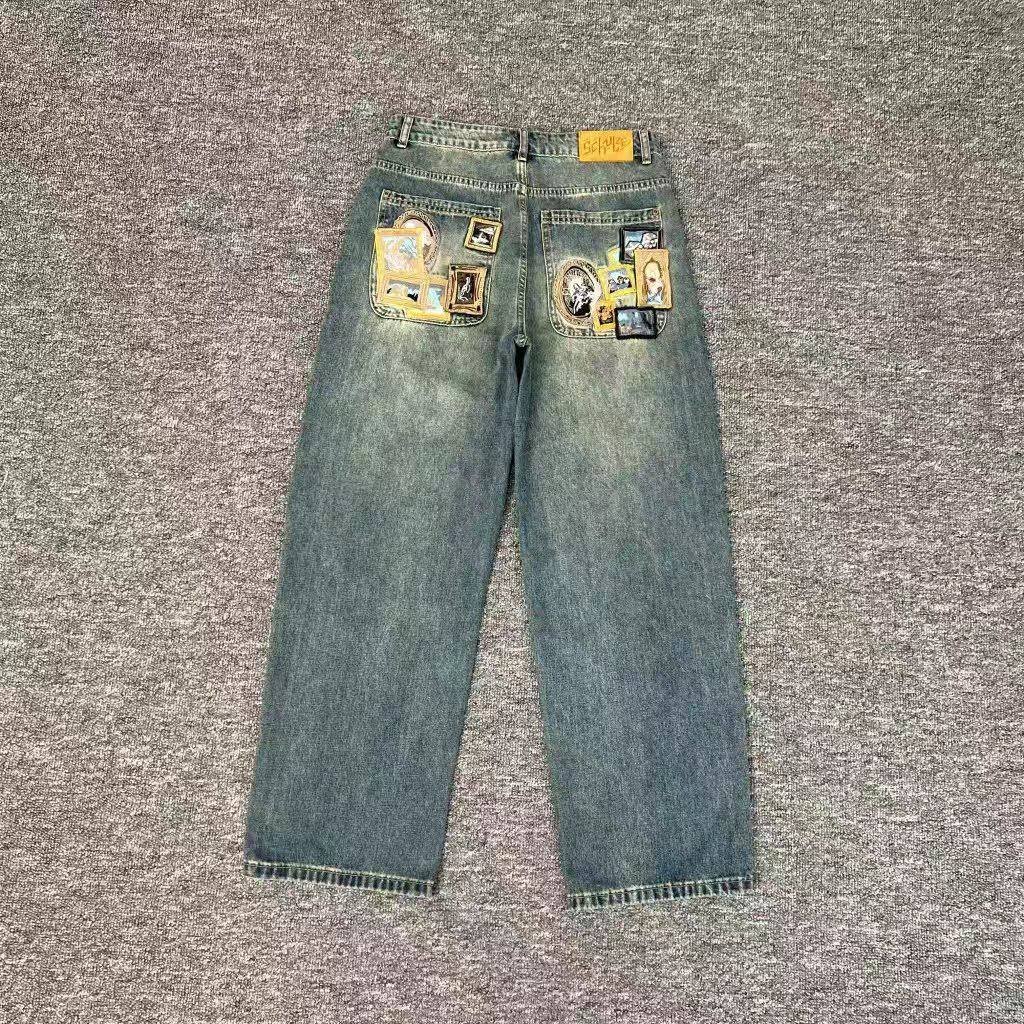 Denim Jeans [4 Styles: Blue, Black, Patched, Embroidered]