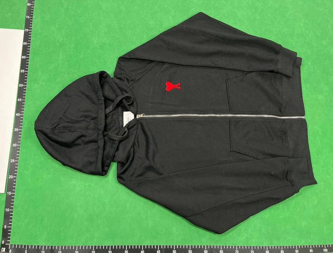 Ami Paris Heart Logo Zip-Up Hoodie [5 Colors Available]