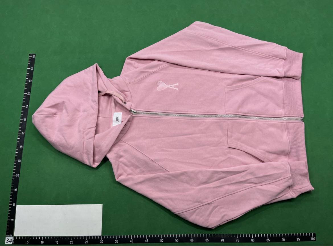 Ami Paris Heart Logo Zip-Up Hoodie [5 Colors Available]