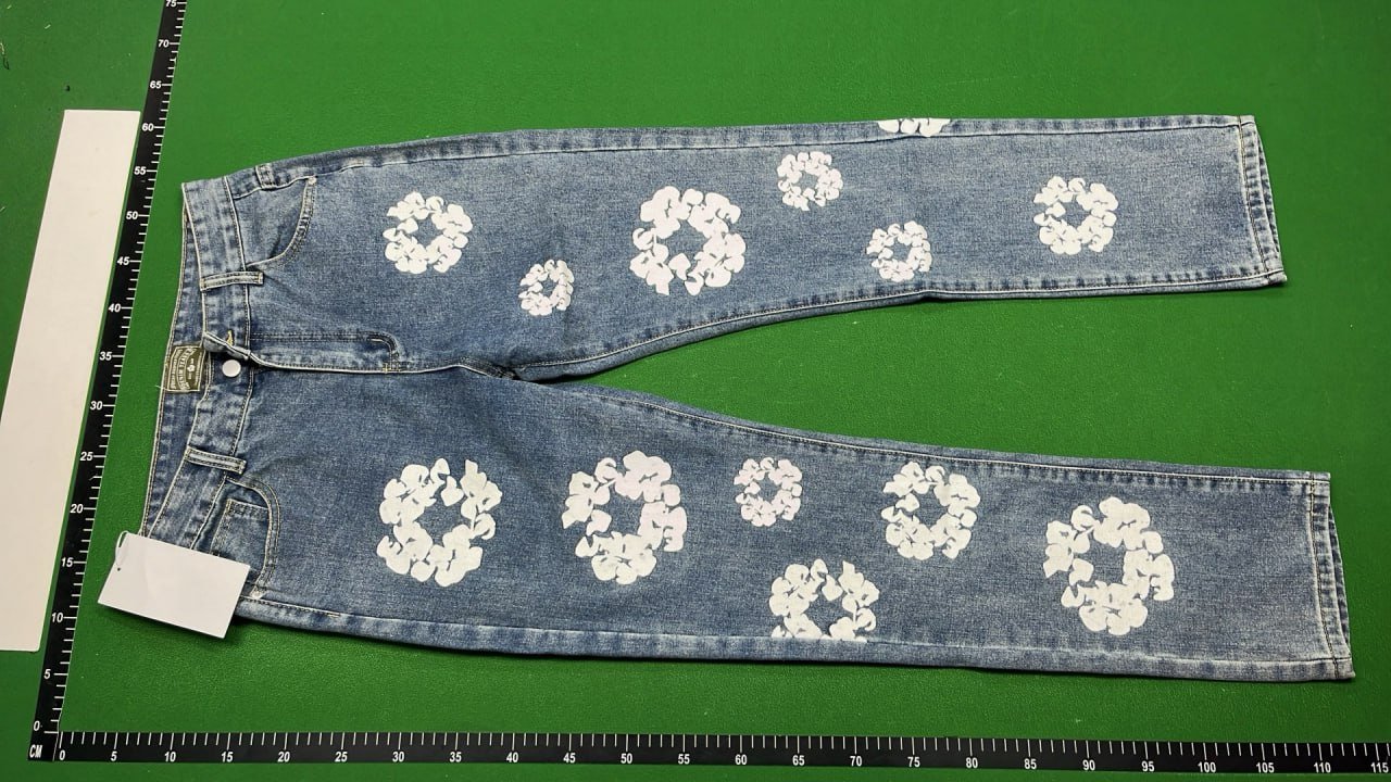 Denim Tears Cotton Flower Denim Jacket & Jeans Set