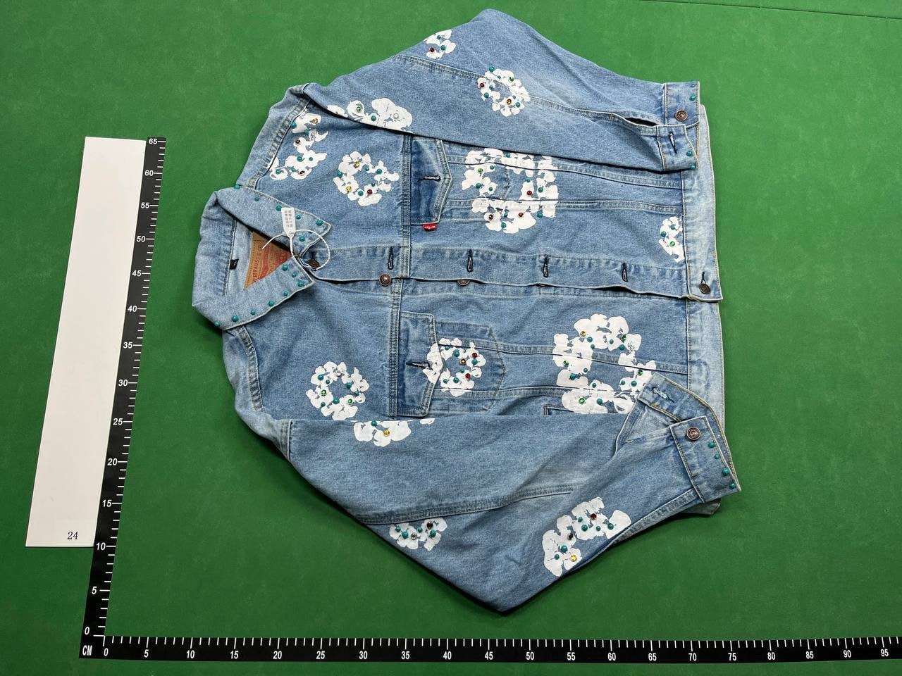 Off-White x Levi's Flower Print Denim Jacket & Jeans Set [White/Blue/Black Options]
