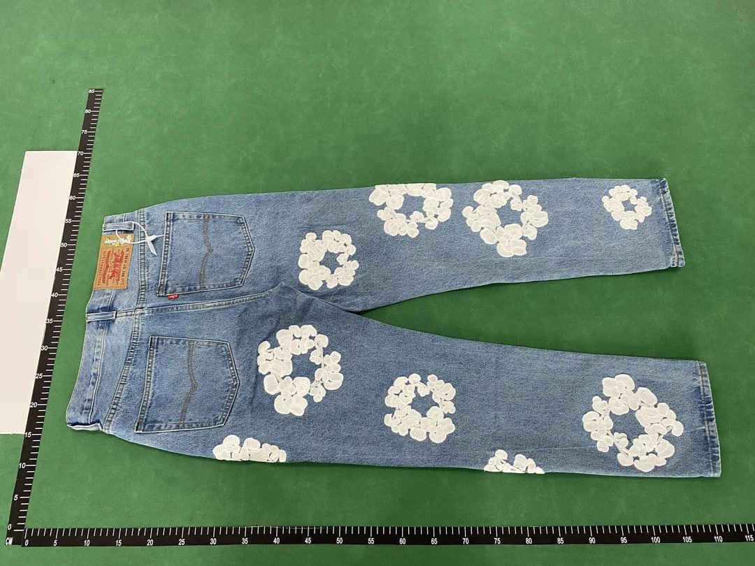 Off-White x Levi's Flower Print Denim Jacket & Jeans Set [White/Blue/Black Options]