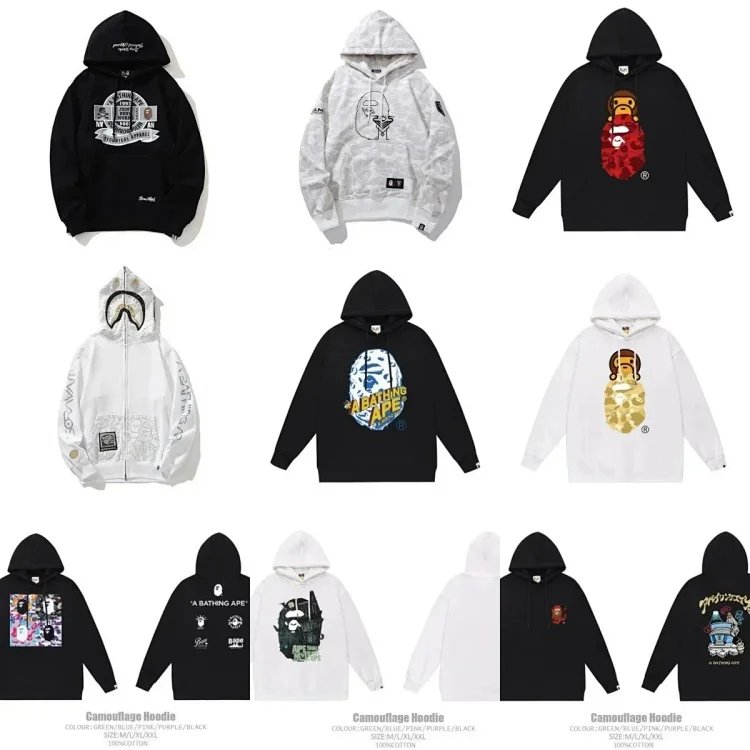 BAPE  Hoodies  (40 styles)