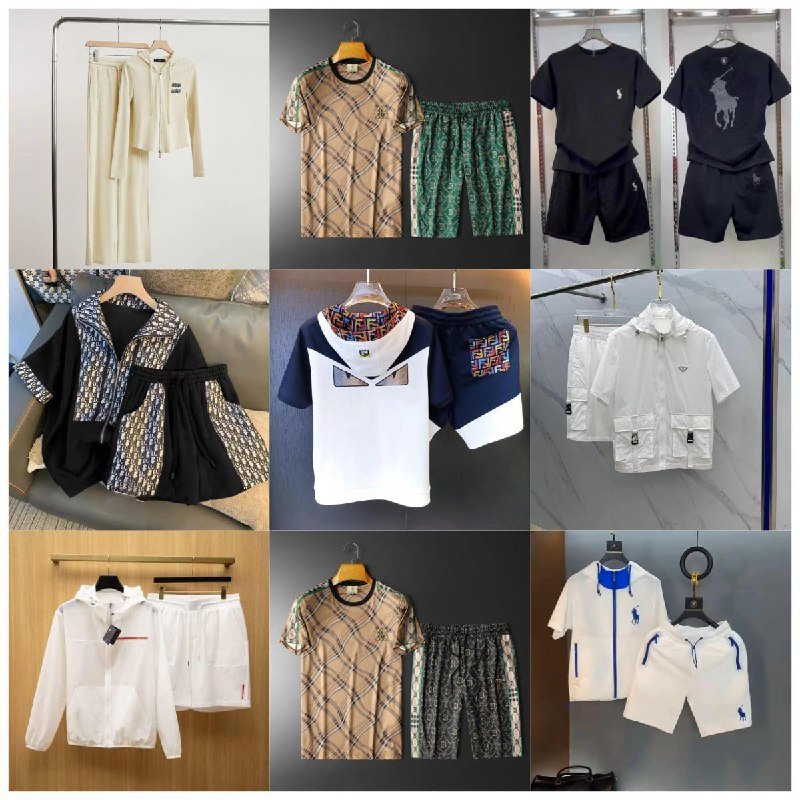 Fendi Monster Eyes T-Shirt/Shorts Set [40 styles]