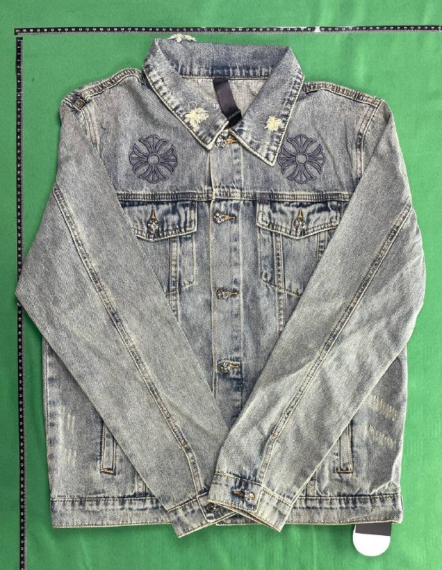 Chrome Hearts Distressed Denim Jacket