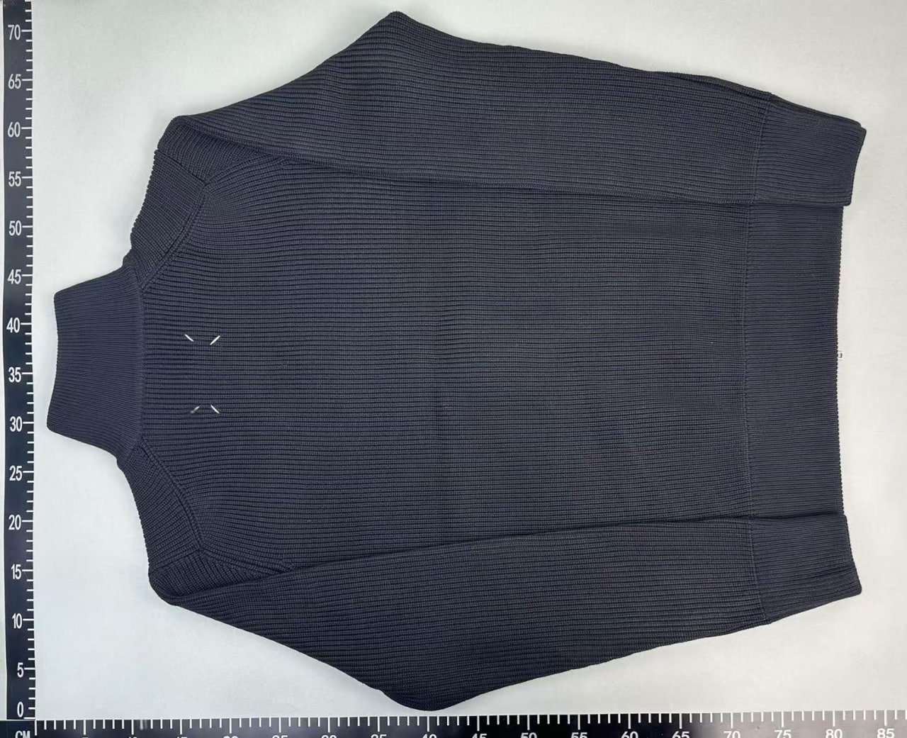 Maison Margiela Ribbed Zip-Up Sweater