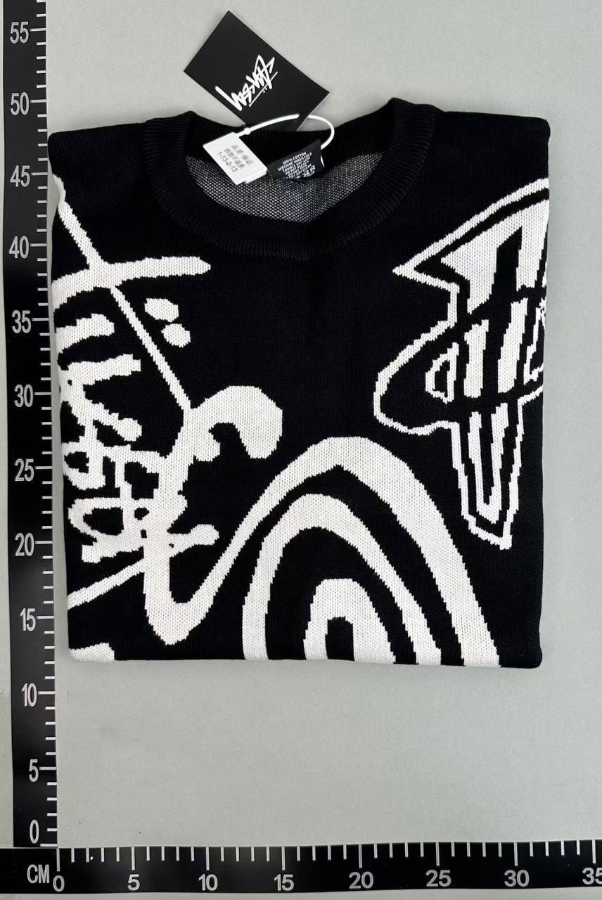 STUSSY Graffiti Dice Spiral Sweater [4 styles]