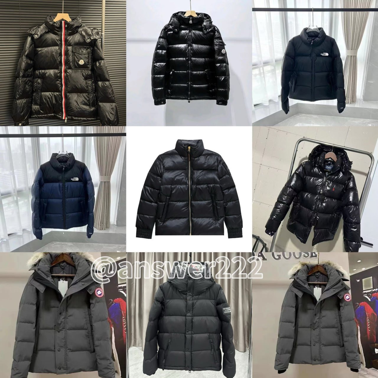 Moncler Maya, Ralph Lauren, The North Face Nuptse, Canada Goose, Burberry Down Jackets [35 styles]