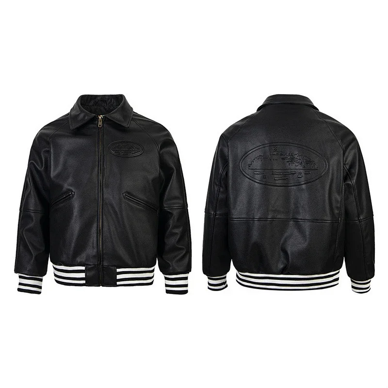 Corteiz leather jacket
