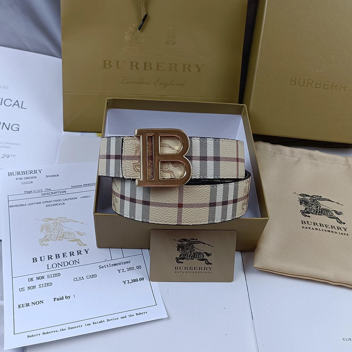 Burberry Check & Monogram Belt [40 styles]